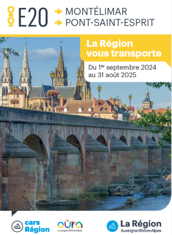 Ligne cars E20 : Pont St Esprit Bourg-St-Andeol Montélimar